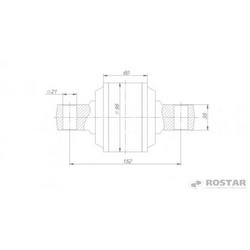 шарнир реактивной штанги КамАЗ-6520 (аналог 180.6755-026)